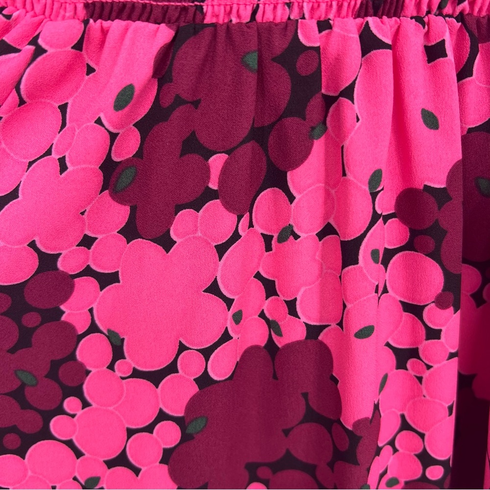 Kate Spade Pink Floral Mini Dress Long Sleeve Fit & Flare Size 0 - Picture 9 of 12